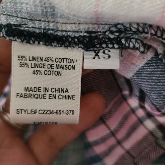 Cloth & Stone Plaid One Shoulder Ruffle Top - Picture 5 of 5